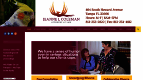 What Jeannecolemanlaw.com website looked like in 2020 (3 years ago)