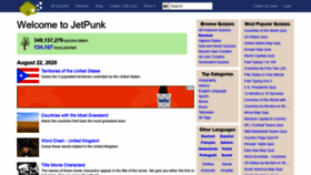 What Jetpunk.com website looked like in 2020 (3 years ago)