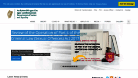 What Justice.ie website looked like in 2020 (3 years ago)