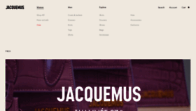 What Jacquemus.com website looked like in 2020 (3 years ago)