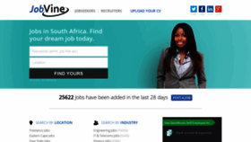 What Jobvine.co.za website looked like in 2020 (3 years ago)