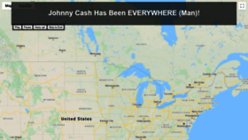 What Johnnycashhasbeeneverywhere.com website looked like in 2020 (3 years ago)