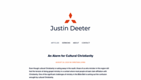 What Justindeeter.com website looked like in 2020 (3 years ago)