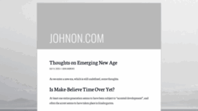 What Johnon.com website looked like in 2020 (3 years ago)