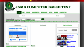 What Jambcbttest.com website looked like in 2020 (3 years ago)