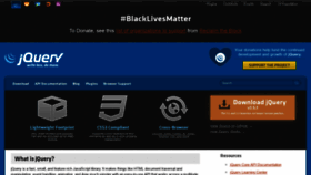 What Jquery.com website looked like in 2020 (4 years ago)