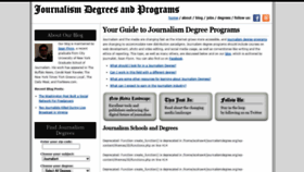 What Journalismdegree.org website looked like in 2020 (3 years ago)