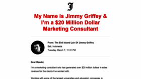 What Jimmygriffey.com website looked like in 2020 (3 years ago)