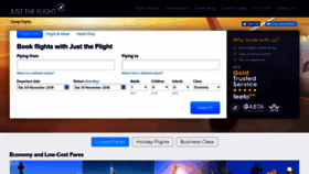 What Justtheflight.co.uk website looked like in 2020 (3 years ago)
