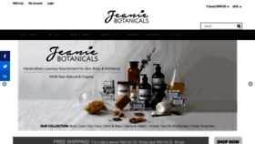 What Jeaniebotanicals.com website looked like in 2020 (3 years ago)