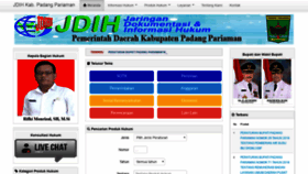 What Jdih.padangpariamankab.go.id website looked like in 2020 (3 years ago)
