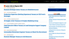 What Jobvacancy.com.ng website looked like in 2020 (3 years ago)