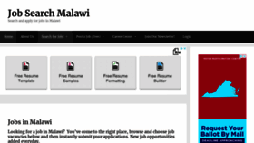 What Jobsearchmalawi.com website looked like in 2020 (3 years ago)