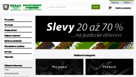 What Jezdeckepotreby-pegas.cz website looked like in 2020 (3 years ago)
