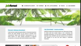What Jobforest.de website looked like in 2020 (3 years ago)
