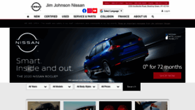 What Jimjohnsonnissan.com website looked like in 2020 (3 years ago)
