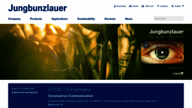 What Jungbunzlauer.com website looked like in 2020 (3 years ago)