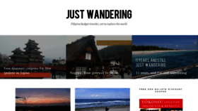 What Justwandering.org website looked like in 2020 (3 years ago)