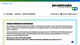 What Jan-pietruska.de website looked like in 2020 (3 years ago)