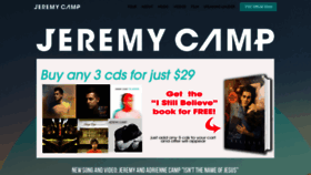 What Jeremycamp.com website looked like in 2020 (3 years ago)