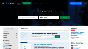What Jobsingeneva.com website looked like in 2020 (3 years ago)