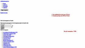 What Jobsforaboriginal.ca website looked like in 2020 (4 years ago)
