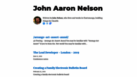 What Johnaaronnelson.com website looked like in 2020 (3 years ago)