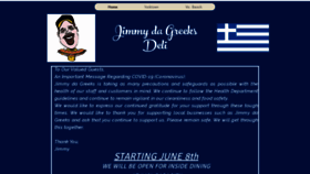 What Jimmydagreeks.com website looked like in 2020 (3 years ago)