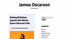 What Jamesoscarson.com website looked like in 2020 (3 years ago)