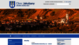 What Jakubany.sk website looked like in 2020 (3 years ago)