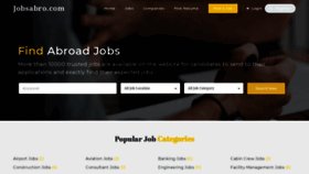 What Jobsabro.com website looked like in 2020 (3 years ago)