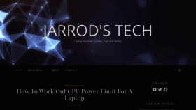 What Jarrods.tech website looked like in 2020 (3 years ago)