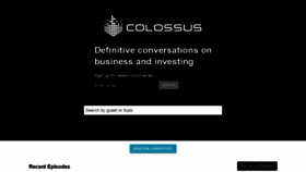 What Joincolossus.com website looked like in 2020 (3 years ago)