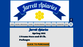 What Jarrettbees.com website looked like in 2020 (3 years ago)