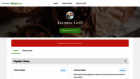 What Jasminegrillcharlotte.com website looked like in 2021 (3 years ago)
