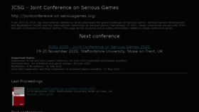 What Jointconference-on-seriousgames.org website looked like in 2021 (3 years ago)