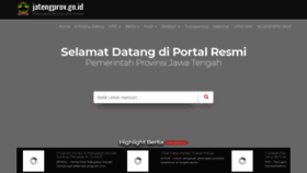 What Jatengprov.go.id website looked like in 2021 (3 years ago)