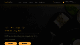 What Junesdayspa.com website looked like in 2021 (3 years ago)