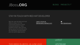 What Jboss.org website looked like in 2021 (3 years ago)