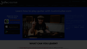 What Justinguitar.com website looked like in 2021 (3 years ago)