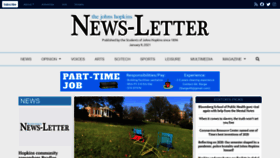 What Jhunewsletter.com website looked like in 2021 (3 years ago)