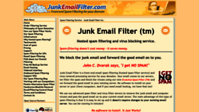 What Junkemailfilter.com website looked like in 2021 (3 years ago)