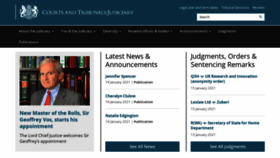 What Judiciary.uk website looked like in 2021 (3 years ago)