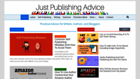 What Justpublishingadvice.com website looked like in 2021 (3 years ago)