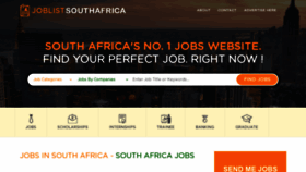 What Joblistsouthafrica.com website looked like in 2021 (3 years ago)