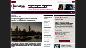 What Journalism.co.uk website looked like in 2021 (3 years ago)