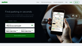 What Justpark.com website looked like in 2021 (4 years ago)