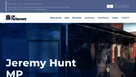What Jeremyhunt.org website looked like in 2021 (3 years ago)