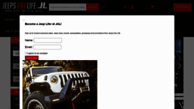 What Jeepsarelife.com website looked like in 2021 (3 years ago)