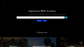 What Japanese-wiki-corpus.org website looked like in 2021 (3 years ago)